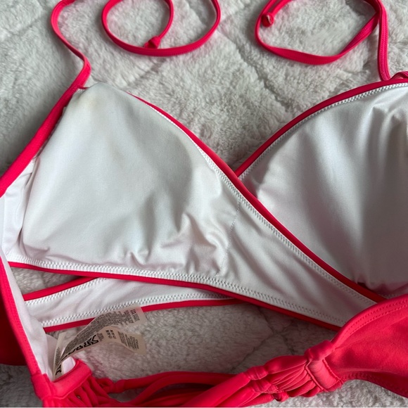 Victoria's Secret PINK | Red Knotted Back Body Wrap Bikini Top | Size Medium - Picture 7 of 9